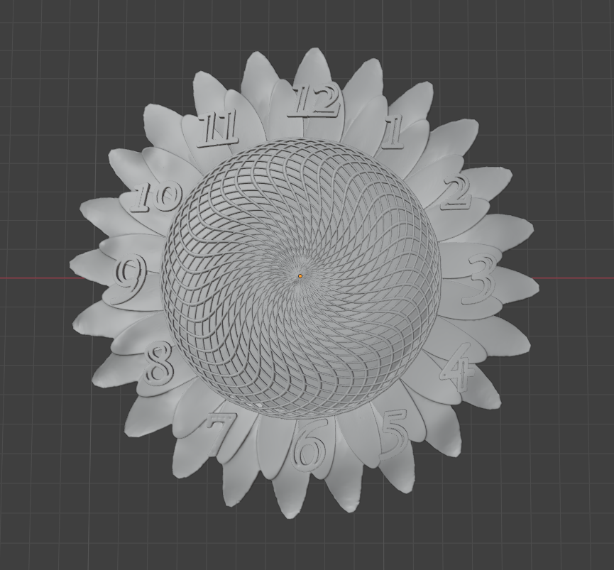 Sunflower"ish" Clock. STL FILE ONLY!