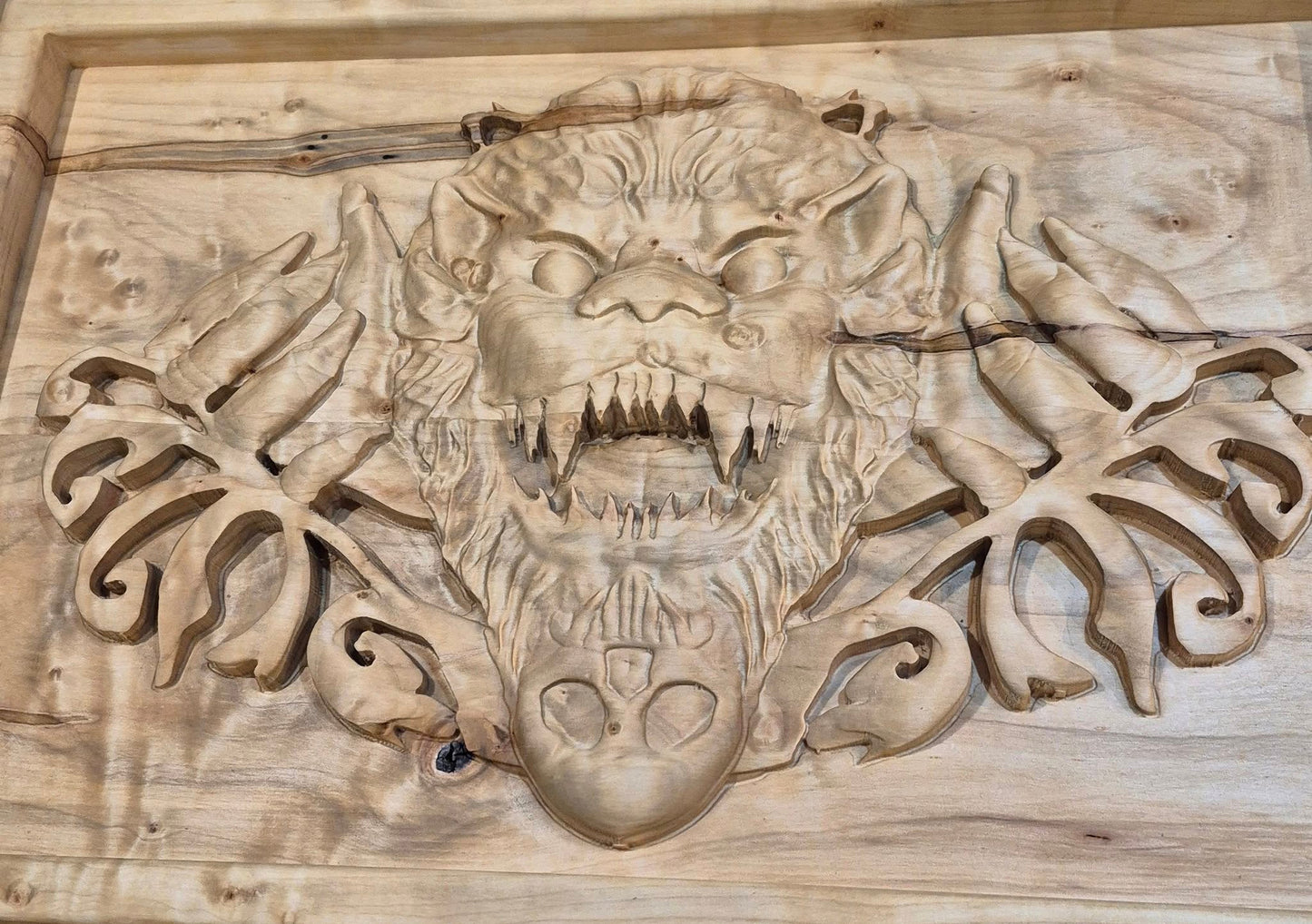 White Lion Carving.