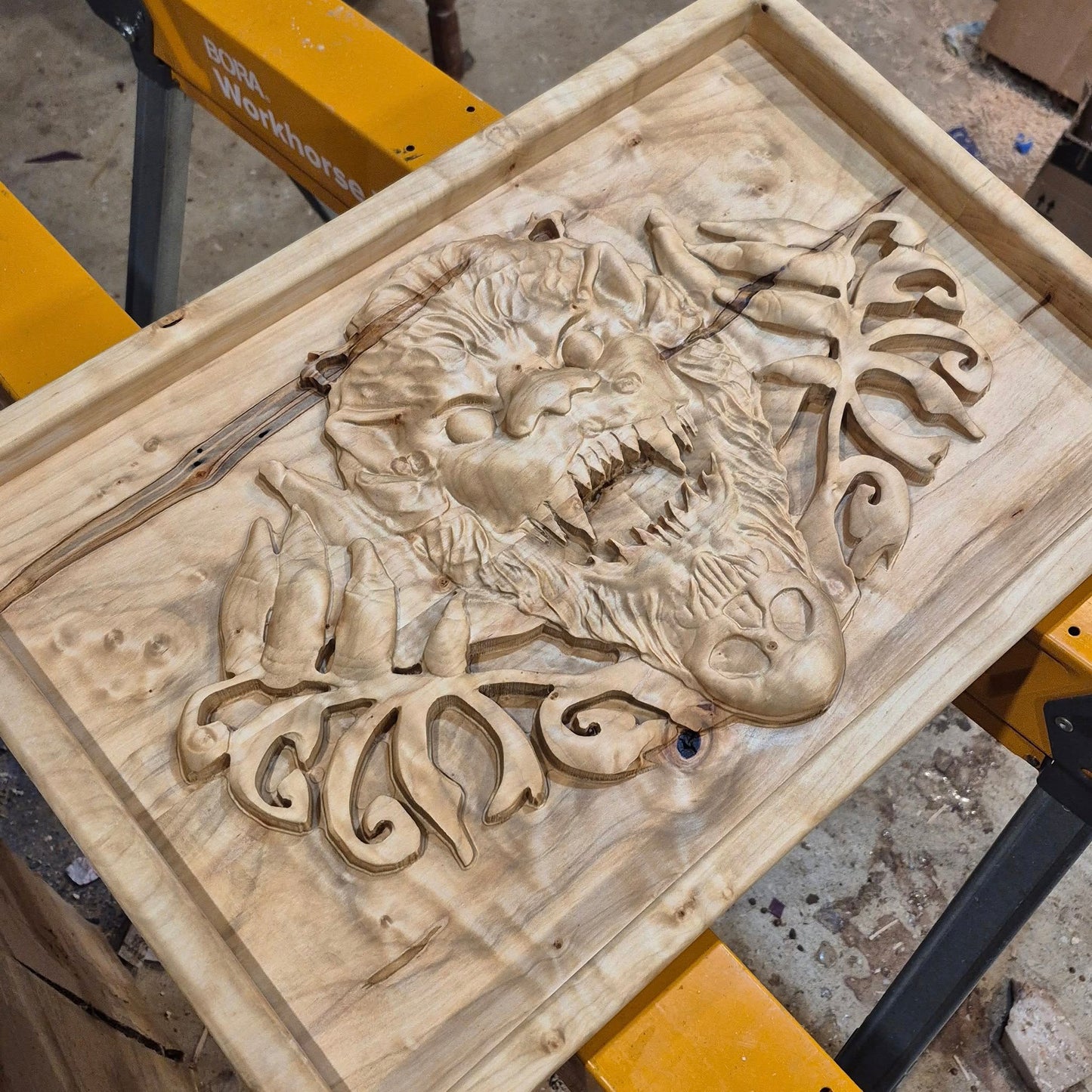 White Lion Carving.