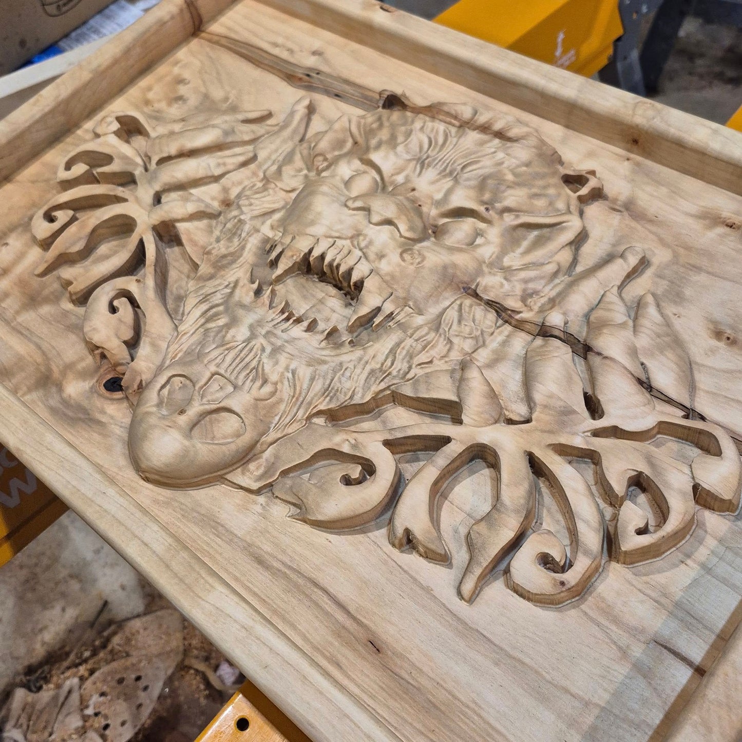 White Lion Carving.