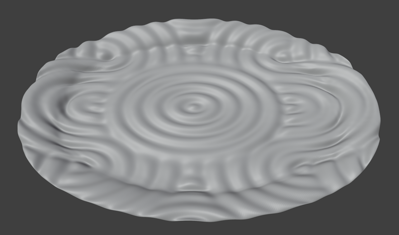 Circular Wave Bowl. STL File