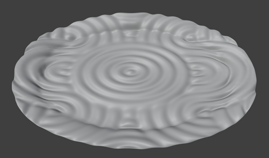 Circular Wave Bowl. STL File